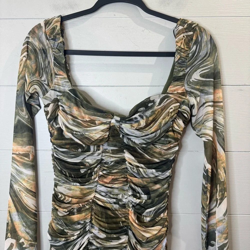 Zara marbled ruched